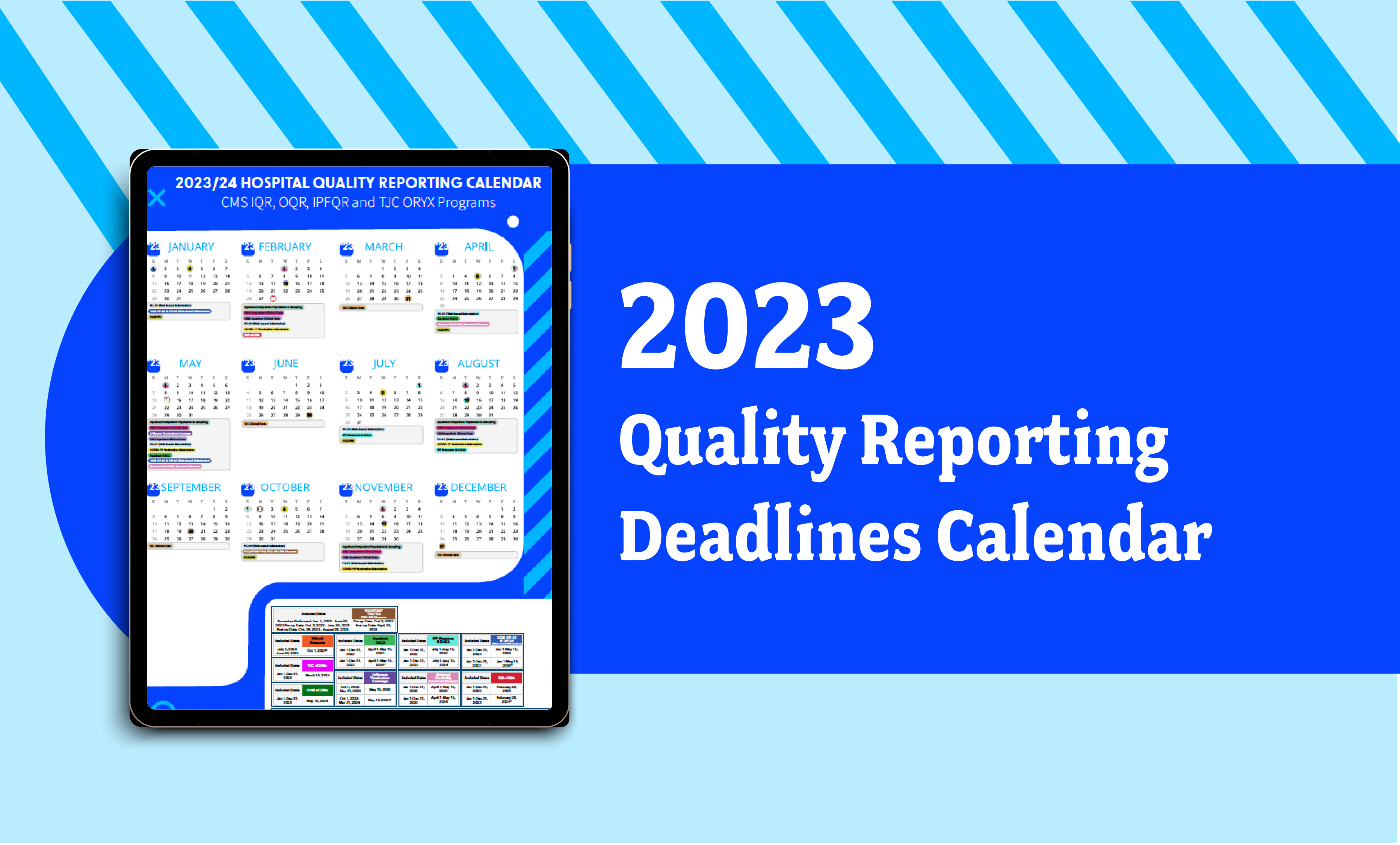 2023 Quality Reporting Deadlines Calendar